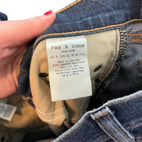 rag & bone Dre Slim Boyfriend Jeans Keiko Wash Size 25 - Picture 10 of 10